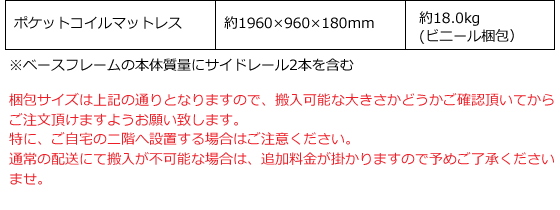 CareLetneoα2（ケアレットネオアルファ2）1+1モーターベッド３点セット宮付ポケットコイルマットレス寸法図