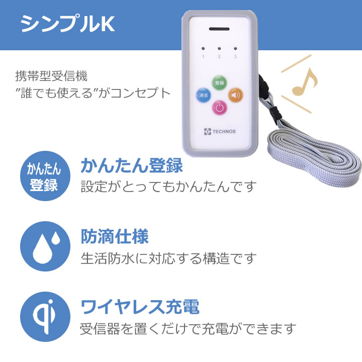家族コール3A シンプル Aタイプ 床センサー テクノスジャパン HKSP-3A
