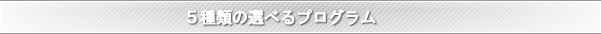 ５種類のプログラム