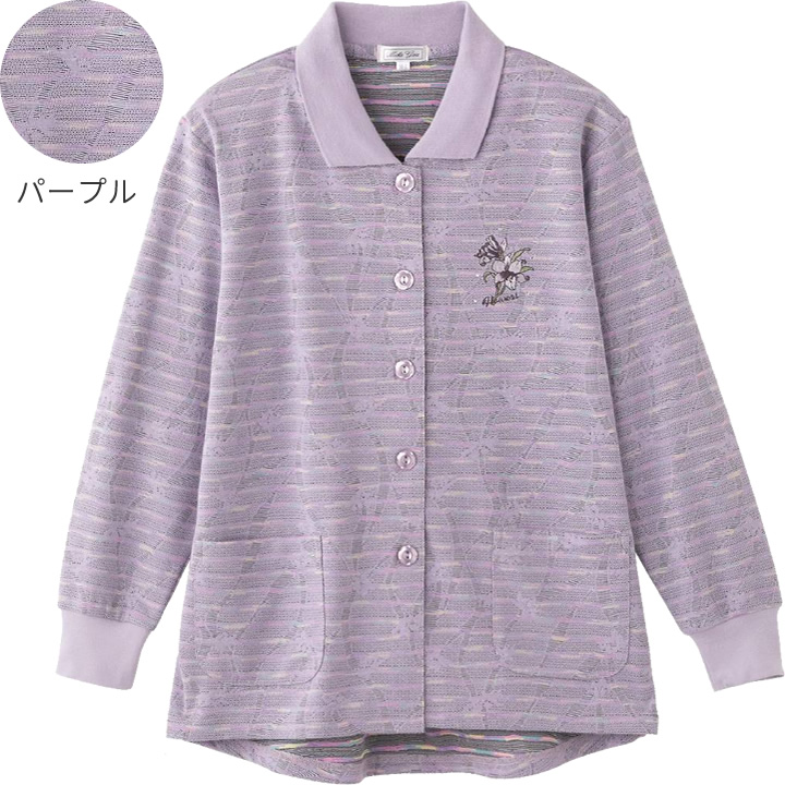 820605-31__820605-41__820605-01__820605-21斜め釦ホールポロカーディ 婦人用