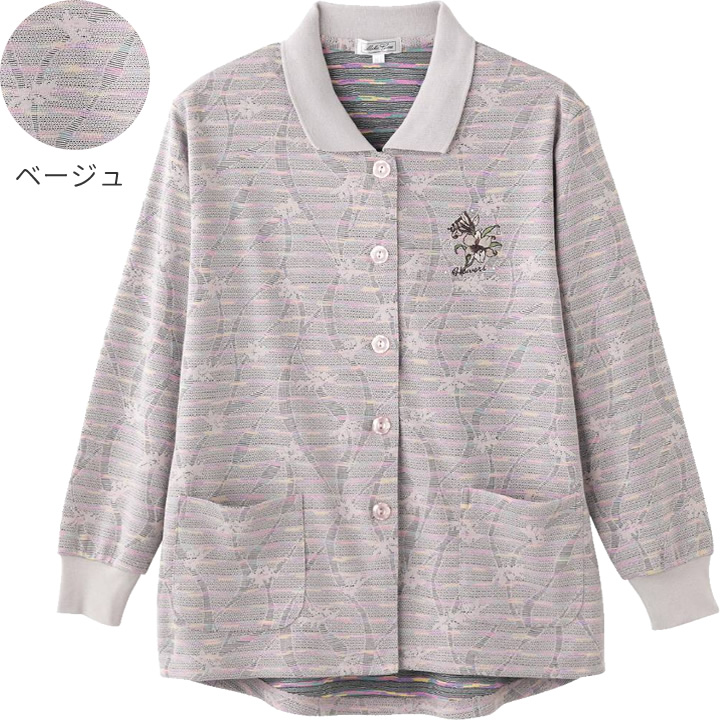 820605-31__820605-41__820605-01__820605-21斜め釦ホールポロカーディ 婦人用