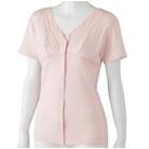 ソフトカップ付き ワンタッチ 3分袖シャツ 婦人<!-- 株式会社ケアファッション --><!-- 244720 -->