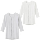 紳士 7分袖 ワンタッチシャツ 前あき 綿混 愛情らくらく<!-- グンゼ株式会社 --><!-- 937302 -->