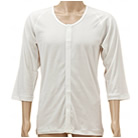 ひば前開き７分袖（ラグラン袖）（フライス） 神戸生絲 HV201