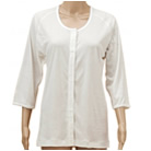 ひば前開き７分袖（ラグラン袖）（フライス） 神戸生絲 HV203