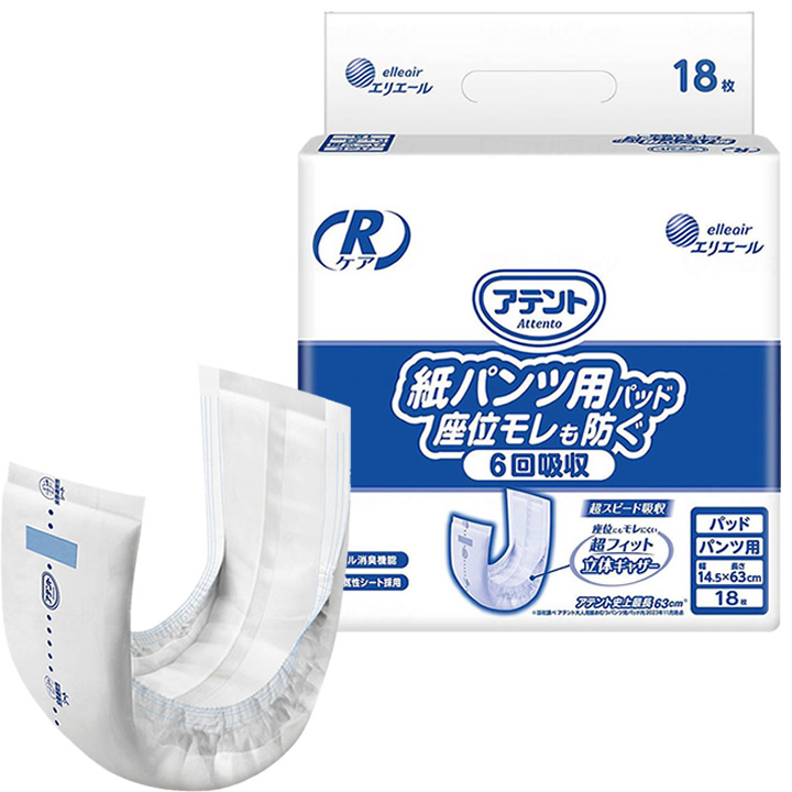 21001054 アテント Rケア 紙パンツ用パッド座位モレも防ぐ 6回吸収 業務用