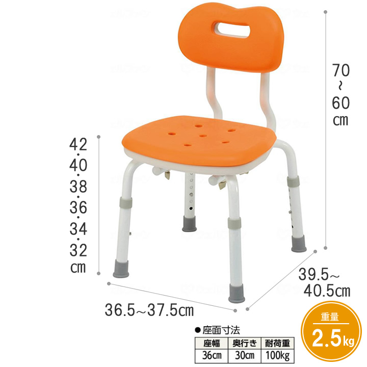 シャワーチェア [ユクリア] コンパクト スツール 背付きN パナソニック