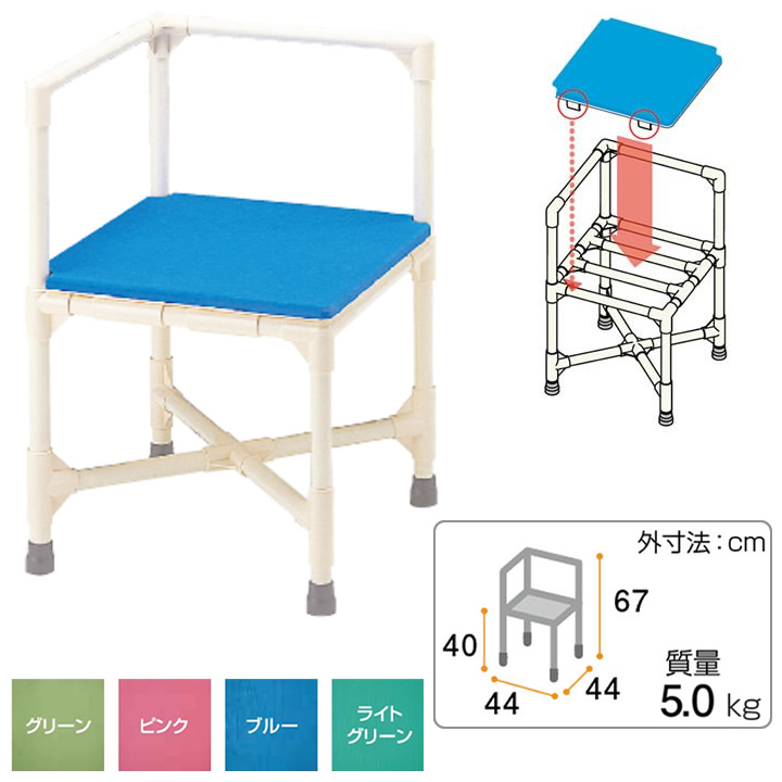 CAA-7 シャワーいす L型 マット固定タイプ