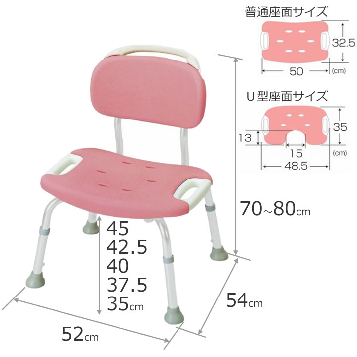 やわらかシャワーチェア 背付ワイド リッチェル 49341 49346 49451