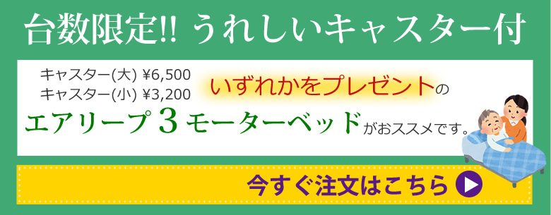 台数限定!!うれしい選べるキャスター付き