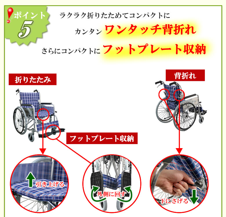 Point5 らくらく折りたためてコンパクトに