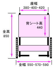 正面寸法図