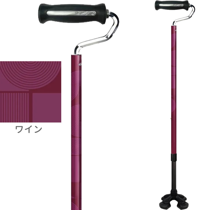 605502__605501__605500やわらGELグリップ4点杖 TYPE-U