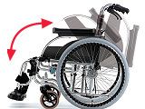 AR-601 松永製作所 アルミ介助式車椅子多機能タイプ（背折りたたみ