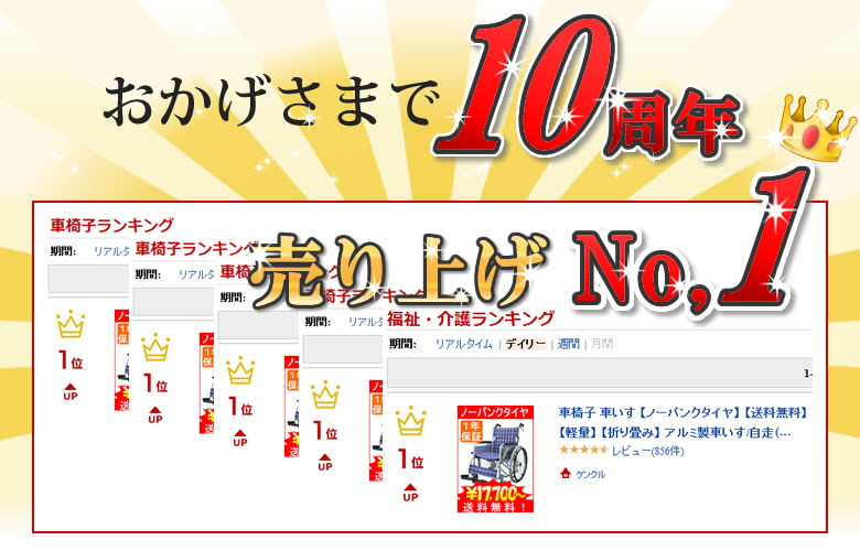 おかげさまで10周年 楽天売り上げNo1 レビュー件数850件突破