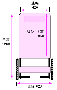 正面寸法図