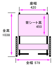 正面寸法図