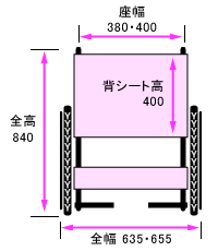 正面寸法図