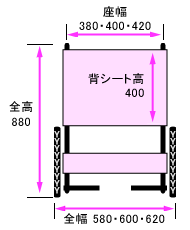 正面寸法図