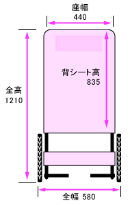 正面寸法図