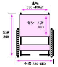 正面寸法図